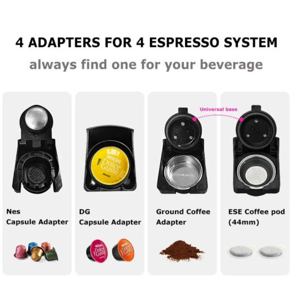 Cafetière 4 en 1 Multi-Capsules 20Bar 1450W Tirexx – Image 3