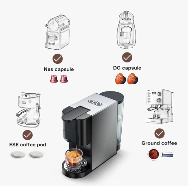 Cafetière 4 en 1 Multi-Capsules 20Bar 1450W Tirexx – Image 2