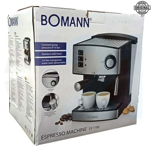 Bomann Machine A Café Expresso Acier Inoxydable-15 Bar -1.6L -Es1186Cb – Noir/Inox – Image 2