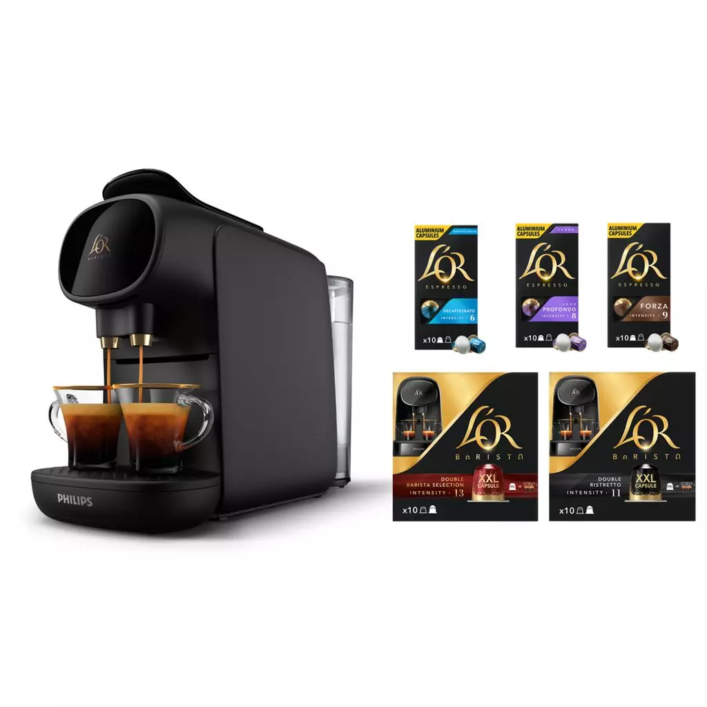 Philips Machine à café à capsules L’Or Barista Sublime 50 capsules -LM9012 -NOIR