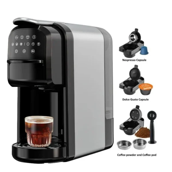 Cafetière inox 4 en 1 Multi-Capsules 20 Bar 1400W Multismart MS-CF2112