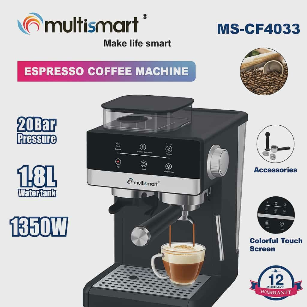 Machine Caf 3 En1 Caf Grain Cappuccino 20Bar 1 8L 1350w Fonction 