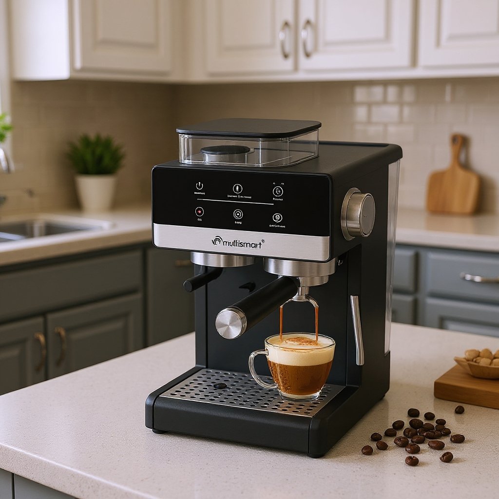 Machine à café 3 en1 Café Grain+ cappuccino 20Bar 1.8L 1350w + Fonction Moulin a café MULTISMART MS-CF4033 – Image 3