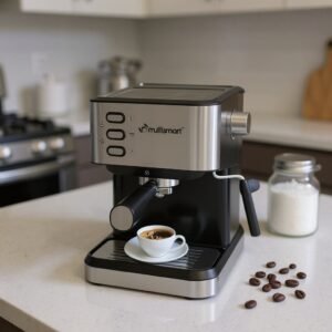 Machine a Café inox Expresso 3en1 Café Poudre + Capsules + cappuccino 20 Bars 850W 1.5L MultiSmart MS-CF2201