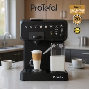 Machine a Café Digital 20 Bars 1400W Café et Lait et Cappuccino - Café Poudre et Multi-Capsules 02L ProTefal ES-408A