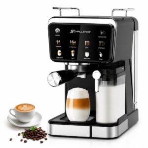 Machine A Café inox Digital 20 Bar 1350W '' Café Poudre + Cappuccino '' Schallenge AMB-022CM