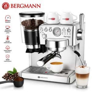 Machine à café Multifonction Pro Café Grain+ Lait + cappuccino 20 Bar 1350W + Fonction Moulin a café b2027
